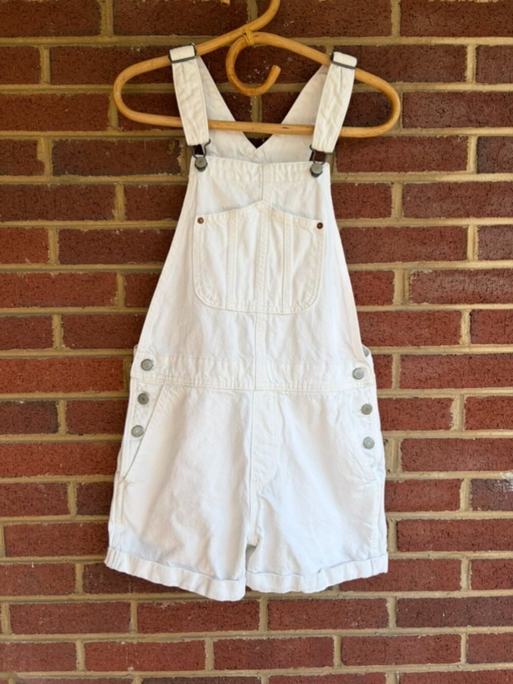 Old Navy White Overall Shorttails Women’s Small